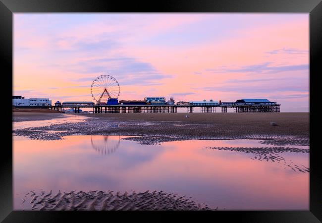 Blackpool Sunrise      Framed Print by chris smith