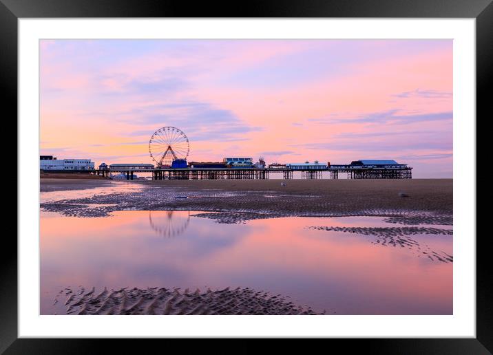 Blackpool Sunrise      Framed Mounted Print by chris smith
