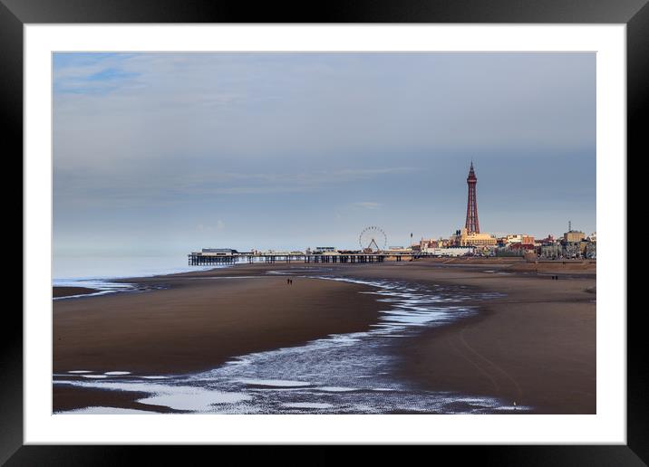 A view of Blackpool with the tower             Framed Mounted Print by chris smith