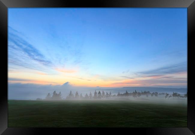 Sunset Golf course  Framed Print by chris smith