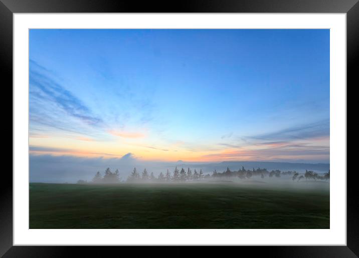 Sunset Golf course  Framed Mounted Print by chris smith