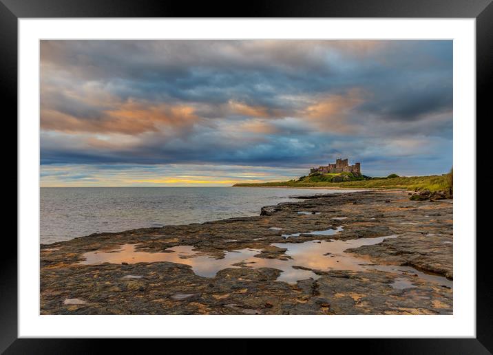 Bamburgh castle                  Framed Mounted Print by chris smith