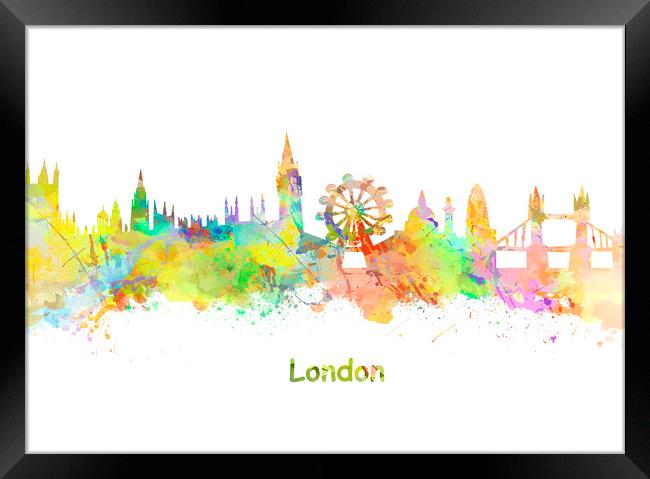 London Watercolor  skyline   Framed Print by chris smith