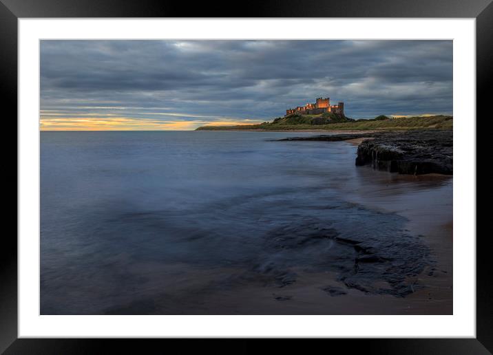 Bamburgh castle    Framed Mounted Print by chris smith