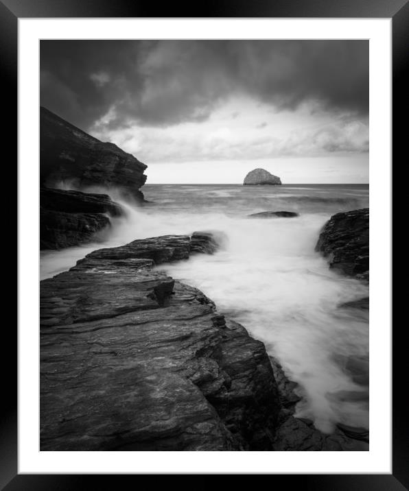 Trebarwith strand             Framed Mounted Print by chris smith