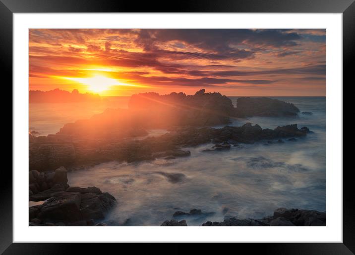 Sunset at Cobo  Framed Mounted Print by chris smith