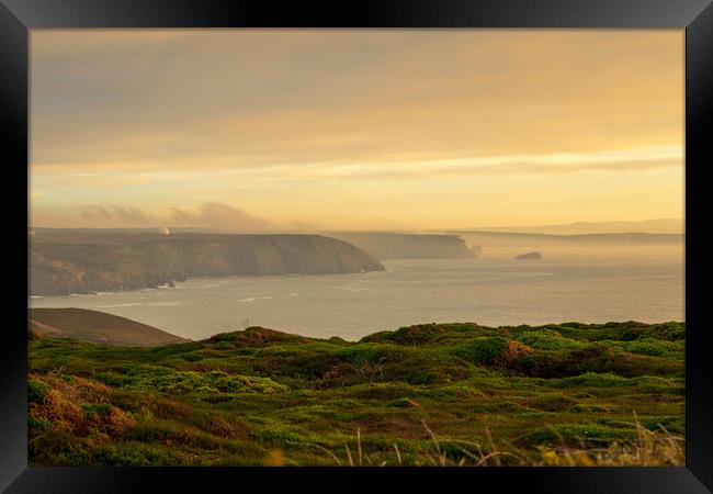 Cornwall sunset  Framed Print by chris smith