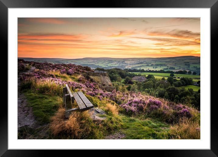 Yorkshire Sunset   Framed Mounted Print by chris smith