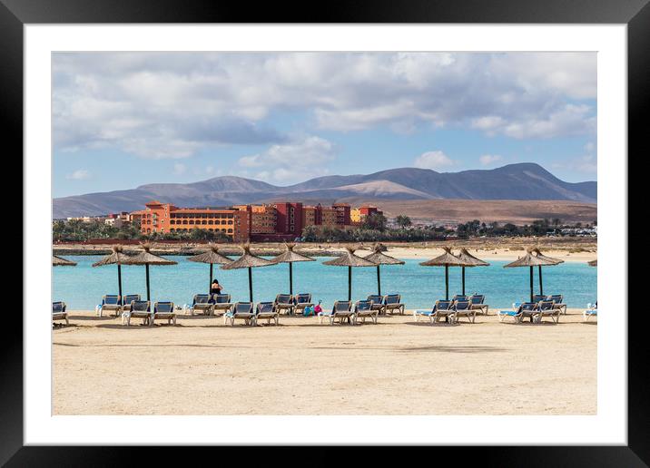  caleta de fuste, Fuerteventura, Framed Mounted Print by chris smith