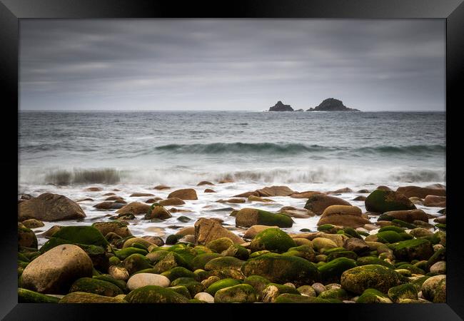 cornwall Seascape Framed Print by chris smith