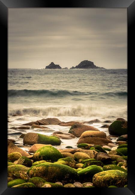 cornwall Seascape Framed Print by chris smith