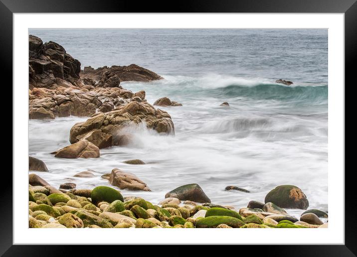 cornwall Seascape Framed Mounted Print by chris smith