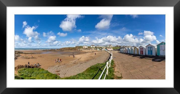 Crooklets beach Bude in North Cornwall Framed Mounted Print by chris smith