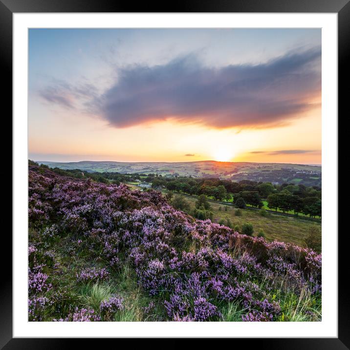 Yorkshire Sunset Framed Mounted Print by chris smith