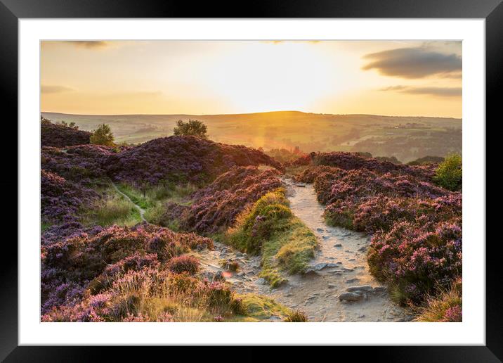 Yorkshire Sunset Framed Mounted Print by chris smith