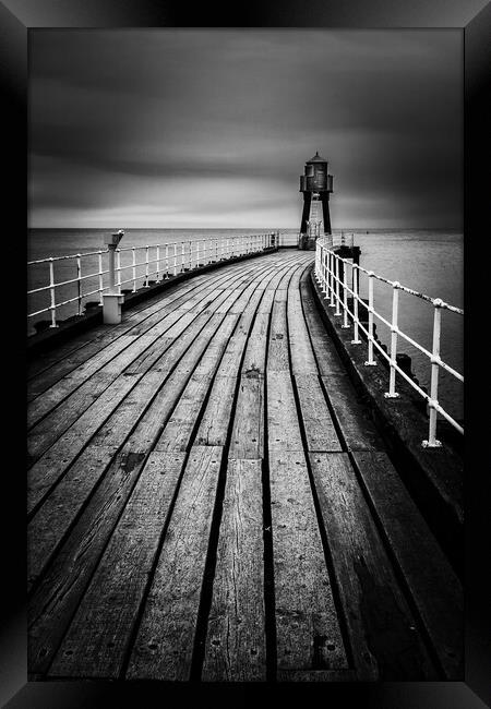 Whitby Pier Framed Print by chris smith