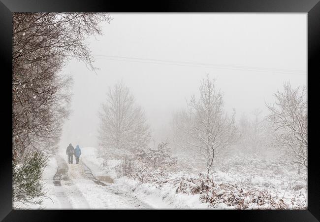 Winter walk Framed Print by chris smith