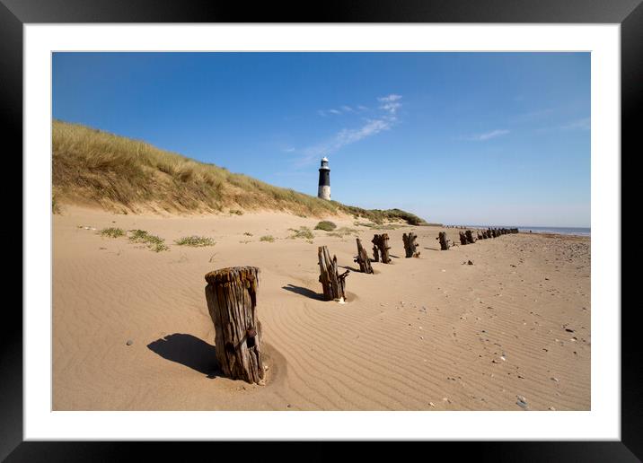 Spurn Point Lighthouse Framed Mounted Print by chris smith