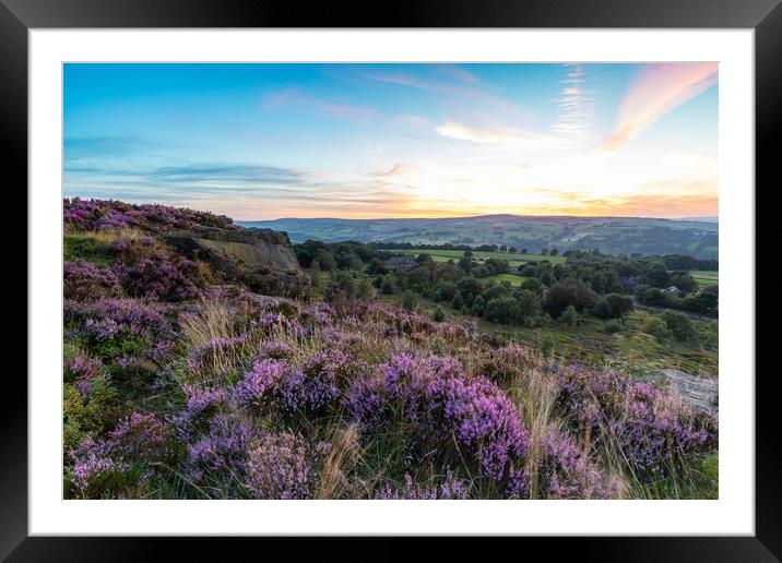 Yorkshire sunset Framed Mounted Print by chris smith