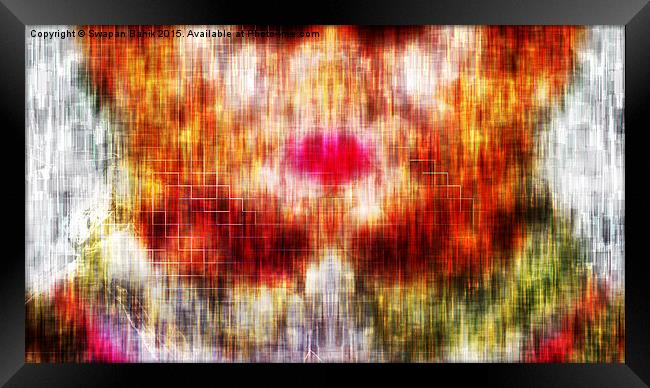 Hot Kiss: Digitally Manipulated Absract Design Framed Print by Swapan Banik