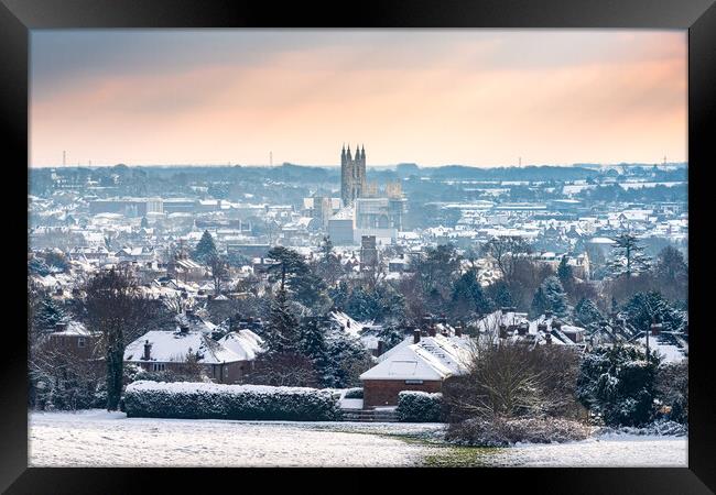 Canterbury Snow Framed Print by Stewart Mckeown