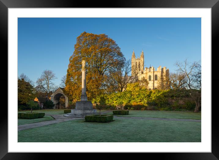 A touch of frost at Canterbury Cathedral  Framed Mounted Print by Stewart Mckeown