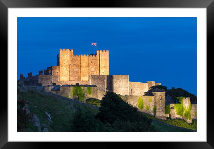 Dover Castle Blue Hour Framed Mounted Print by Stewart Mckeown