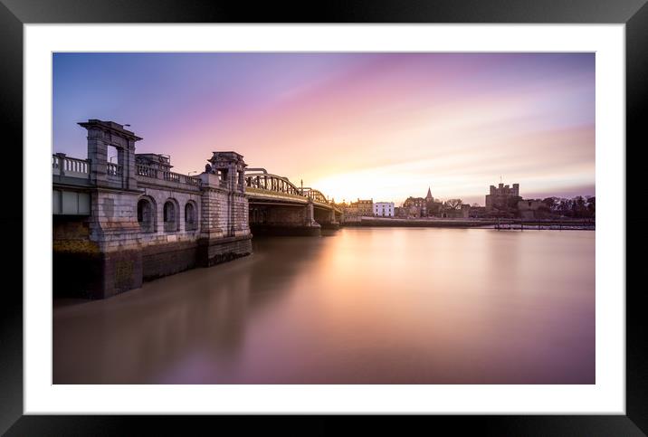 Rochester Bridge Sunrise Framed Mounted Print by Stewart Mckeown