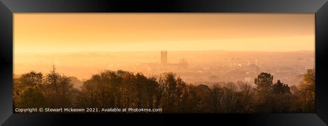 Canterbury Panoramic at Sunrise Framed Print by Stewart Mckeown