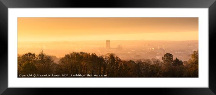 Canterbury Panoramic at Sunrise Framed Mounted Print by Stewart Mckeown