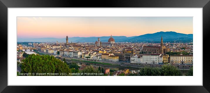 Florence Panoramic Framed Mounted Print by Stewart Mckeown