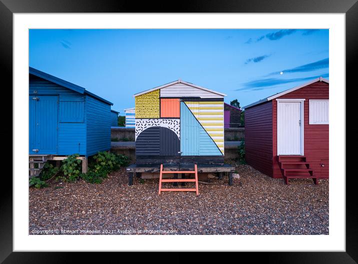 Whitstable Huts Framed Mounted Print by Stewart Mckeown