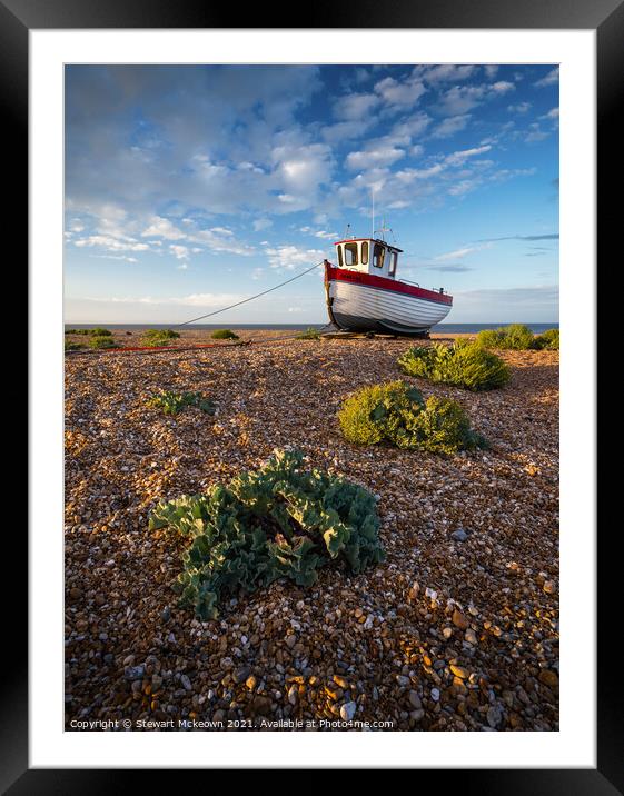 Dungeness Fishing Boat Framed Mounted Print by Stewart Mckeown
