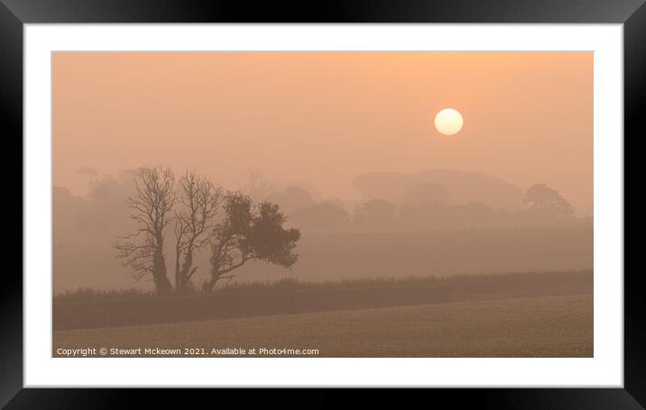 Misty Sunrise Framed Mounted Print by Stewart Mckeown