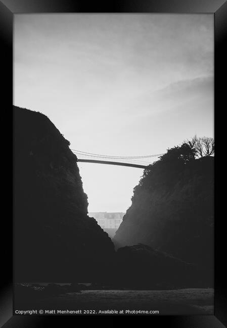 A Bridge Between Cliffs Framed Print by MATT MENHENETT