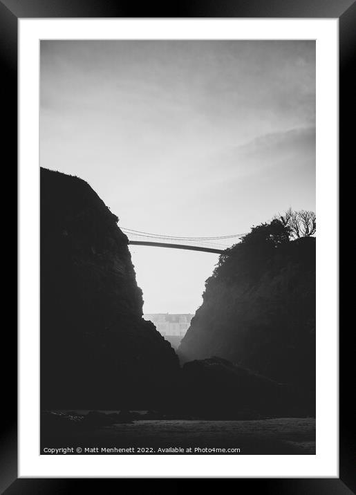 A Bridge Between Cliffs Framed Mounted Print by MATT MENHENETT