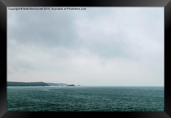  The Deep, Blue Horizon Framed Print by MATT MENHENETT