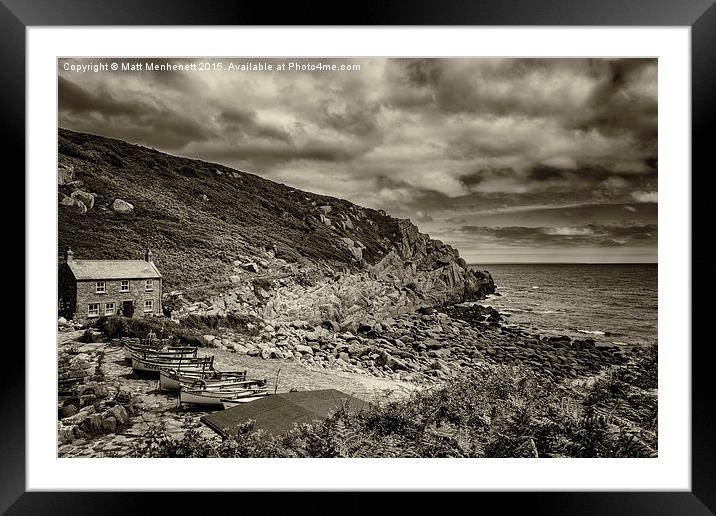   Tiny fishing village Framed Mounted Print by MATT MENHENETT