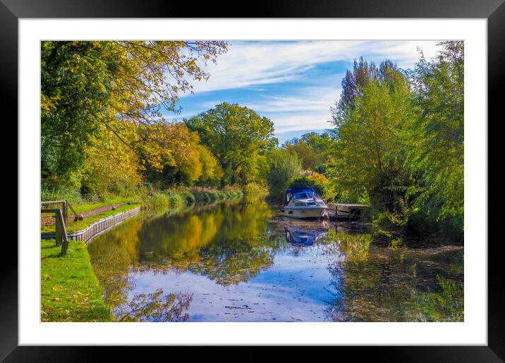 Basingstoke Canal Autumn Framed Mounted Print by Philip Enticknap