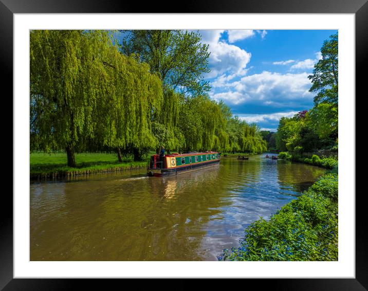 The River Wey.Guildford ,Surrey,England. Framed Mounted Print by Philip Enticknap