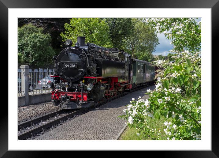Steam train on the Zittau Railway,Saxony ,Germany. Framed Mounted Print by Philip Enticknap