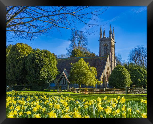 Springtime St Nicholas Church ,Chawton,Hampshire,E Framed Print by Philip Enticknap