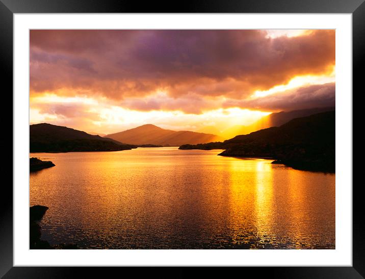 Sunset over Killarney Lake ,County Kerry Ireland  Framed Mounted Print by Philip Enticknap