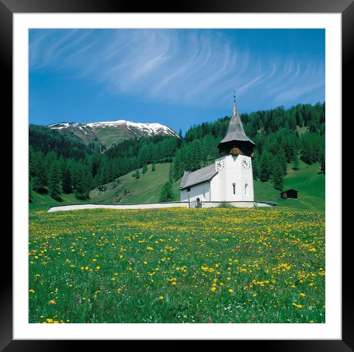 STAVE CHURCH ,DAVOS, SWITZERLAND  Framed Mounted Print by Philip Enticknap