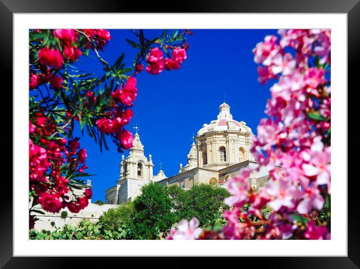 Cathedral of St Paul, Mdina Malta. Framed Mounted Print by Philip Enticknap