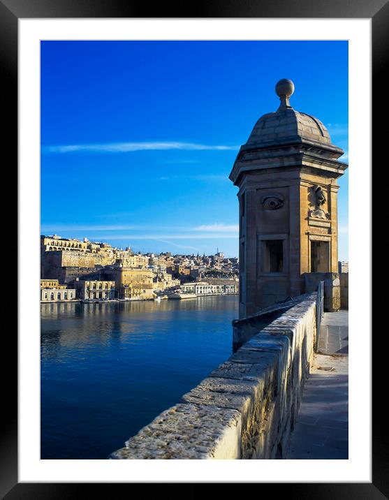 Senglia Point .MALTA Framed Mounted Print by Philip Enticknap