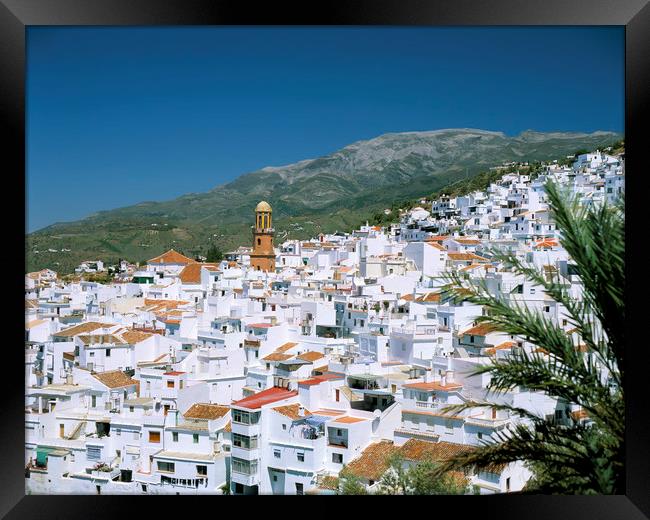 THE WHITE VILLAGE OF COMPETA ANDALUCIA SPAIN  Framed Print by Philip Enticknap