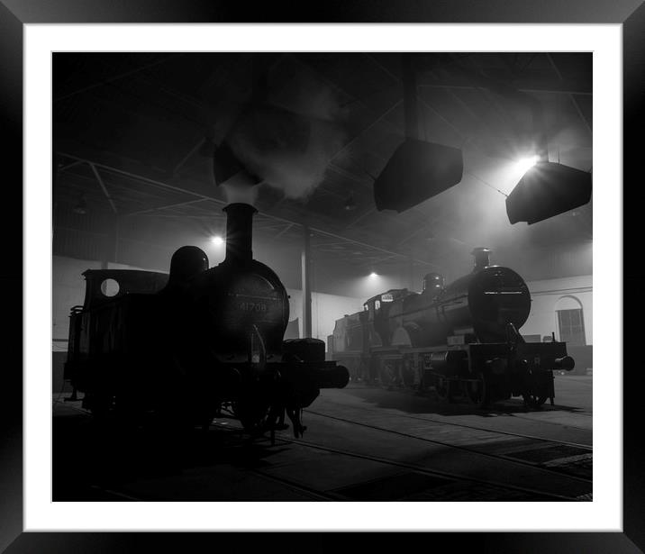 Barrow Hill Roundhouse ,Steam Locomotives Framed Mounted Print by Philip Enticknap