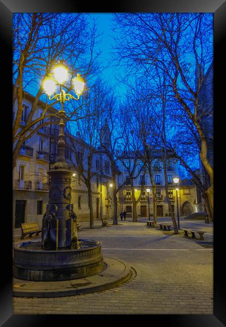 Square in old town Pamplona, Spain Framed Print by Philip Enticknap