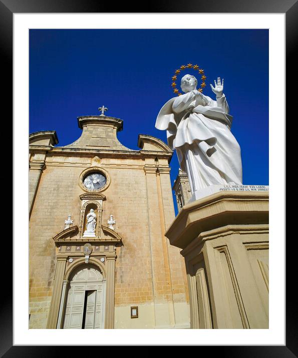 Village Church Malta. Framed Mounted Print by Philip Enticknap
